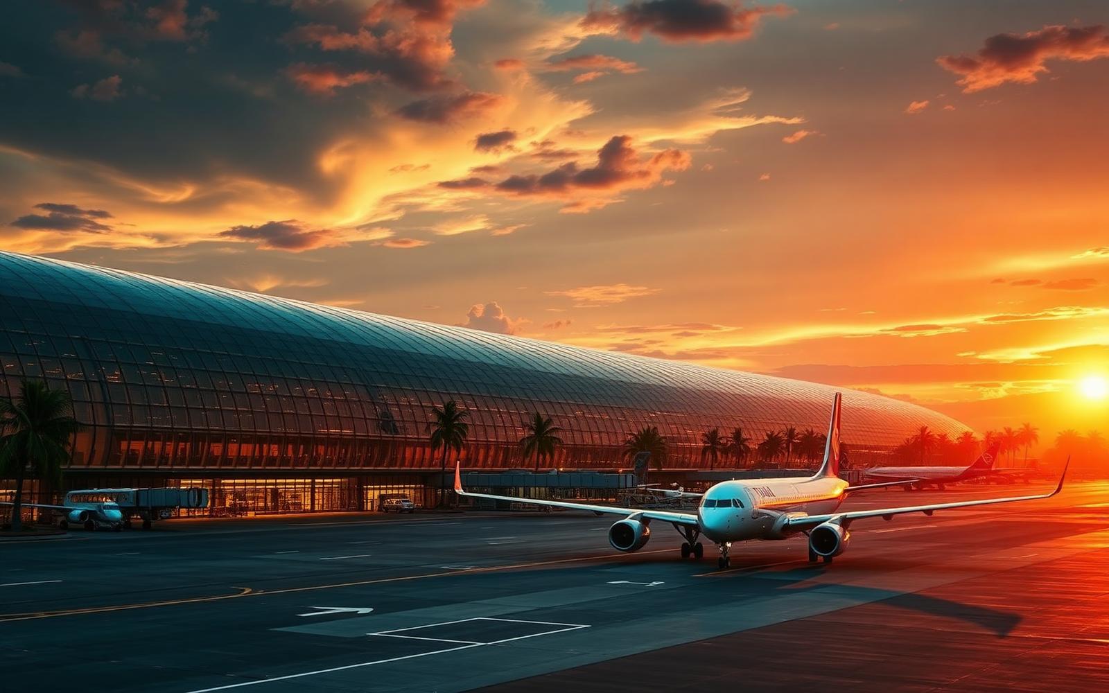 Suvarnabhumi Airport cinematic view