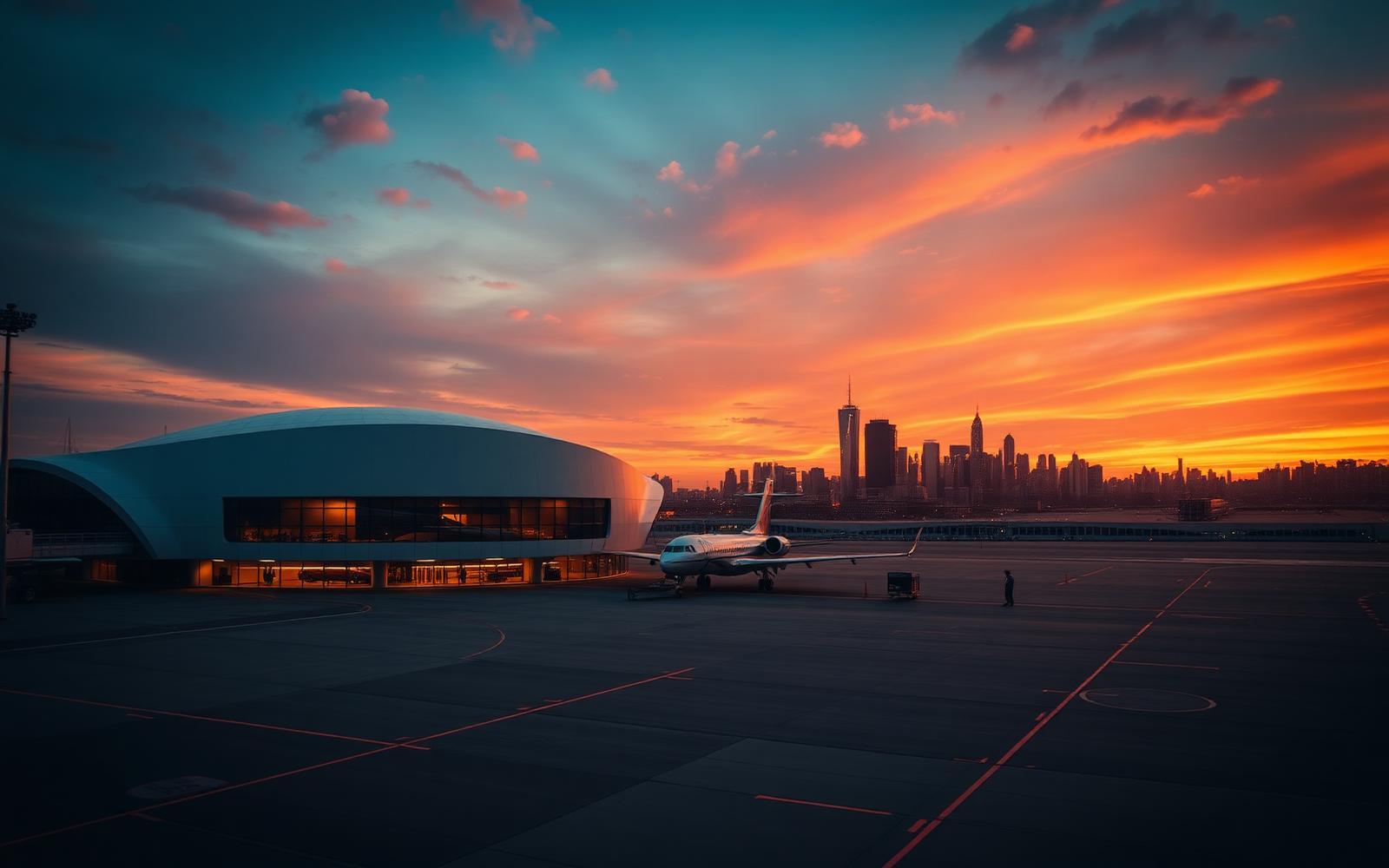 John F. Kennedy International Airport cinematic view