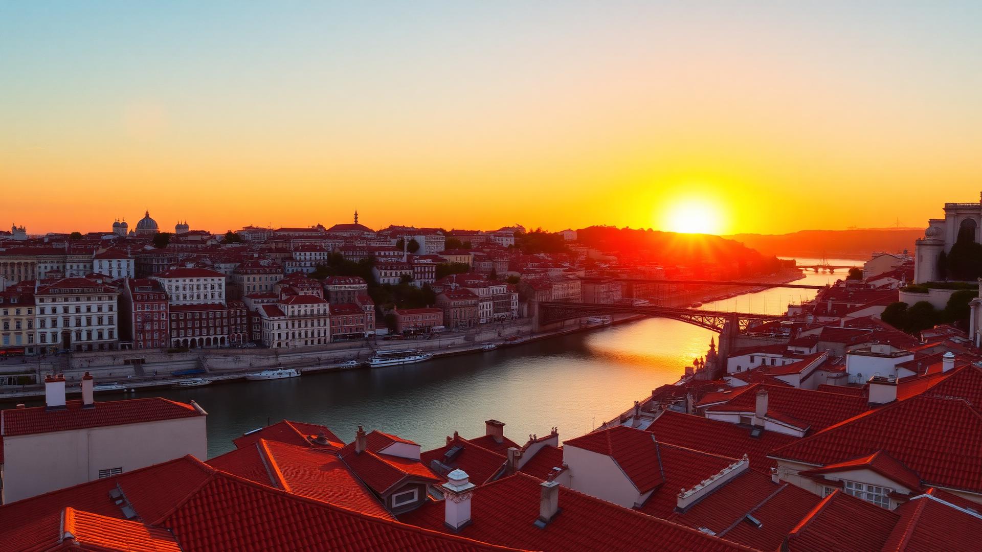 Lisbon, Portugal cinematic landscape