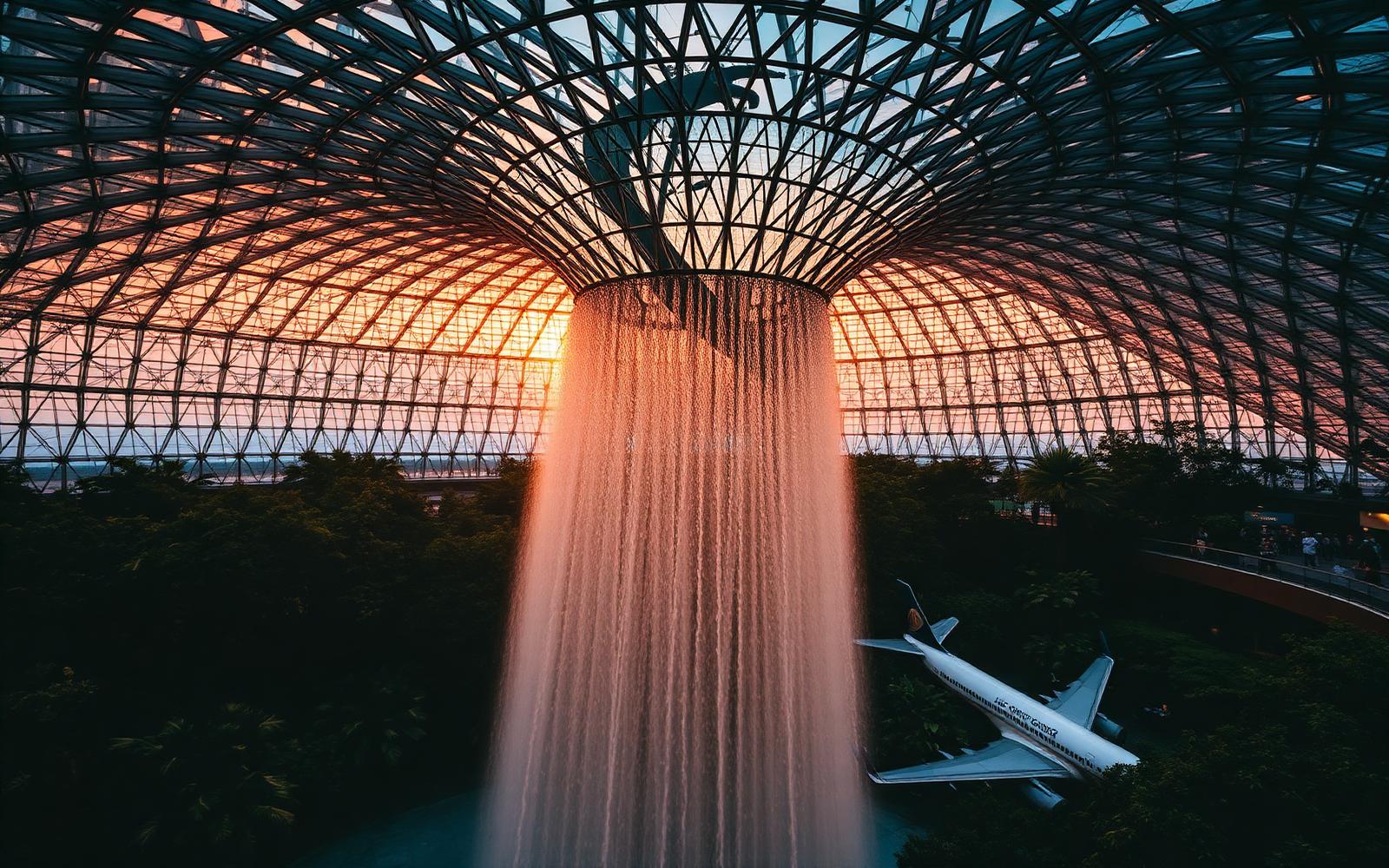 Changi Airport cinematic view