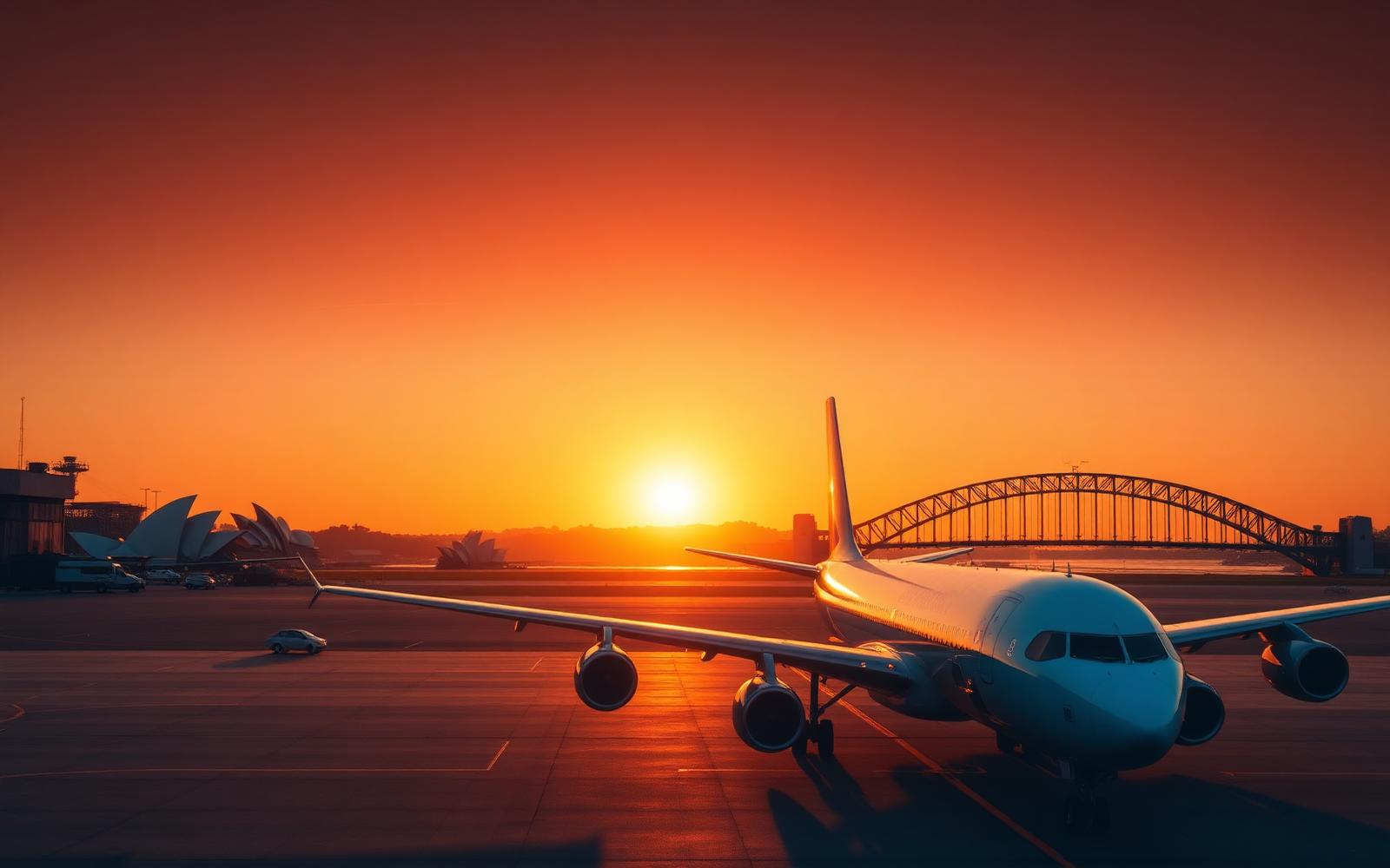 Sydney Kingsford Smith Airport cinematic view